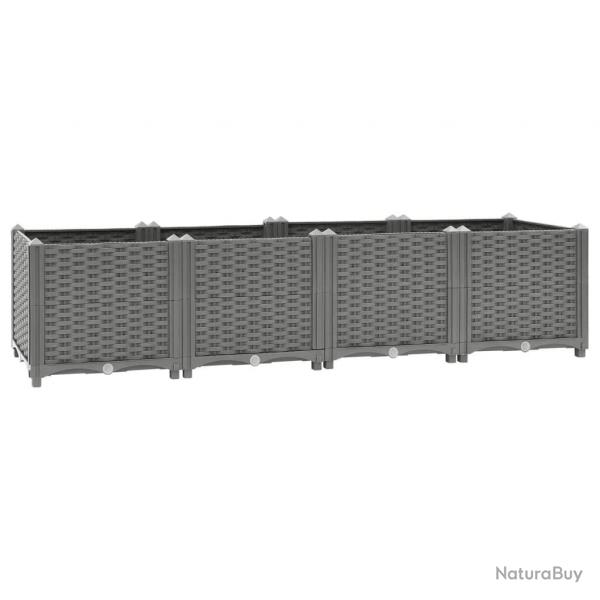 Lit surlev gris clair 160x40x38 cm Polypropylne alsavelo