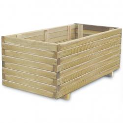 Lit surélevé rectangulaire 100 x 50 x 40 cm Bois alsavelo