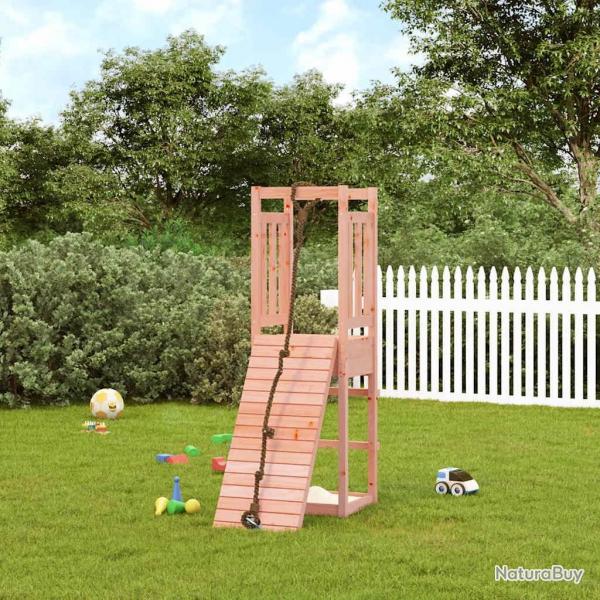 Maisonnette de jeu avec mur d'escalade bois massif Douglas alsavelo