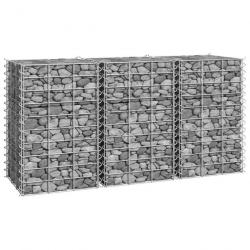 Lits surélevés en gabion 3 pcs 30x30x50 cm Fer alsavelo