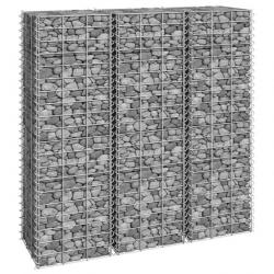 Lits surélevés en gabion 3 pcs 30x30x100 cm Fer alsavelo