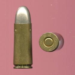 8 mm Bergmann N&deg;4 Mle 1896 - RARE - marquage D.M. * K. * - balle nicle arrondie