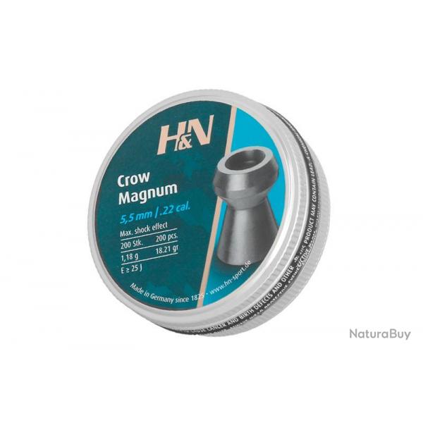 Plombs H&N CROW MAGNUM 5.5mm par 200