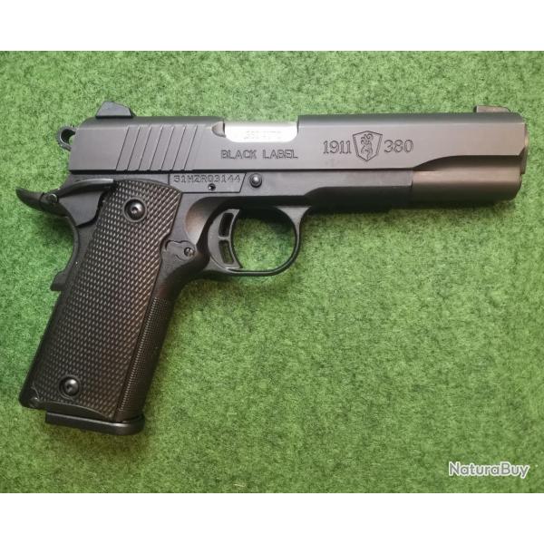 Pistolet semi-automatique compact BROWNING modle 1911-380 Black Label - Calibre 9mm Browning court 