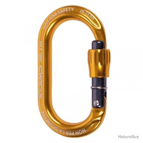 Mousqueton porte-clés Camp Ekto Lock à vis jaune