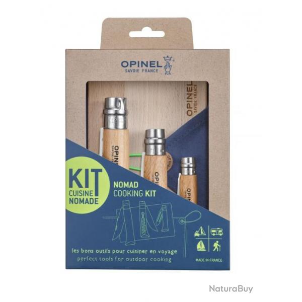 Opinel Kit Cuisine Nomade avec N10 Tire-Bouchon Dcapsuleur  Pic Nic 3 Pices