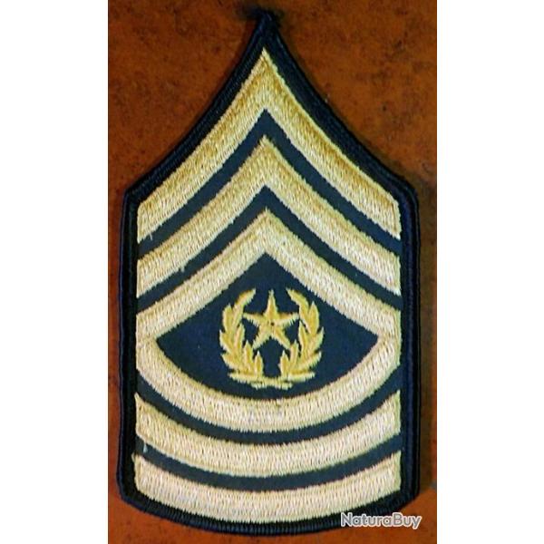 USA 1 authentique patch Grade E9b " COMMANDANT SERGEANT MAJOR" pour collection Ne pas porter