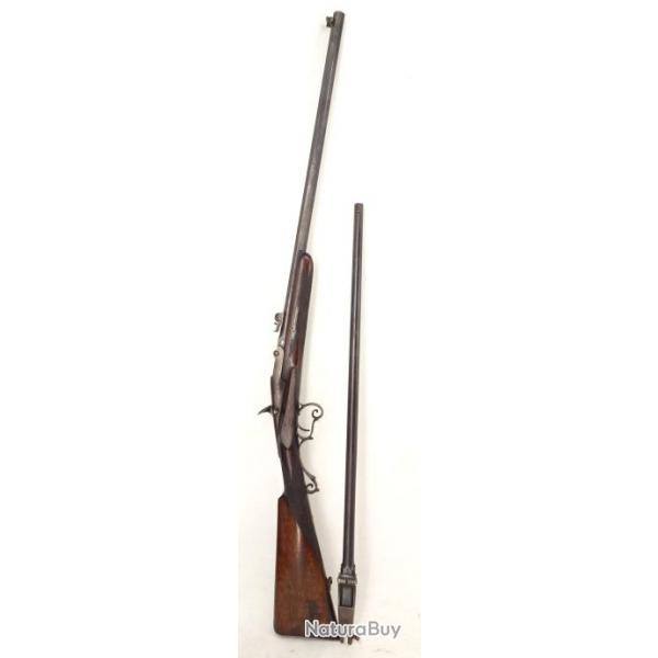 CARABINE DE TIR ET DE CHASSE SYSTEME WARNANT CALIBRES 22LR ET 14MM - 32/65 - BELGIQUE XIX Trs bon 