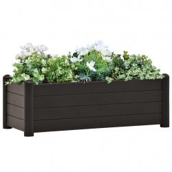 Lit surélevé de jardin PP Anthracite 100x43x35 cm alsavelo