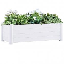 Lit surélevé de jardin PP Blanc 100x43x35 cm alsavelo