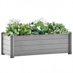 Lit surélevé de jardin PP Gris pierre 100x43x35 cm alsavelo