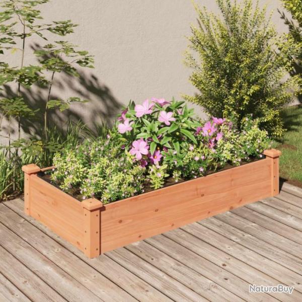 Lit surlev de jardin doublure 120x60x25 cm bois massif sapin