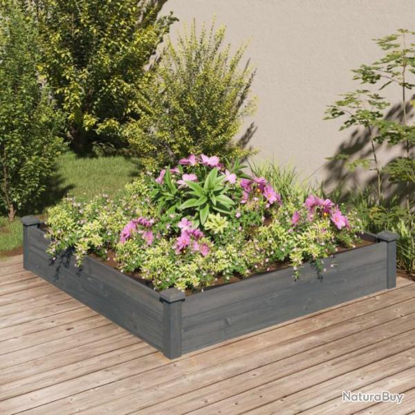 Lit surlev de jardin doublure 120x120x25 cm bois massif sapin