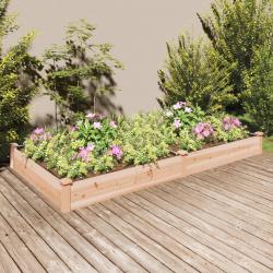 Lit surélevé de jardin doublure 240x120x25 cm bois massif sapin alsavelo