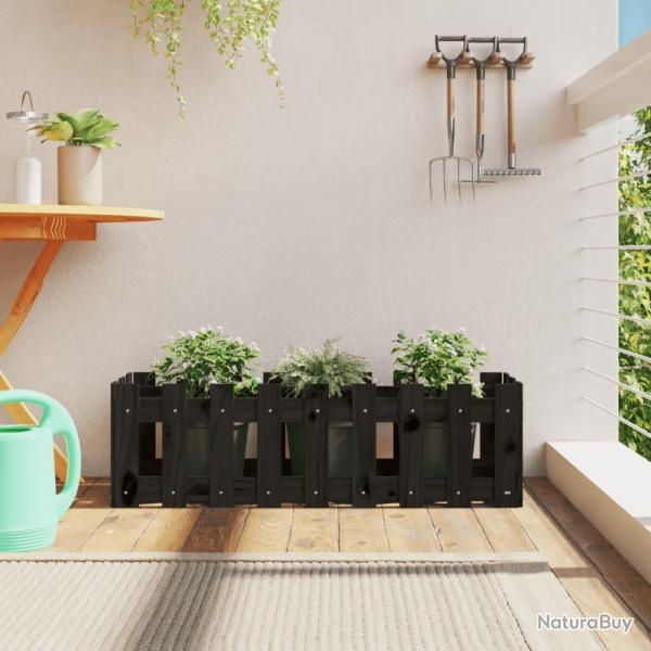 Lit surlev de jardin design de clture 100x30x30cm pin massif alsavelo