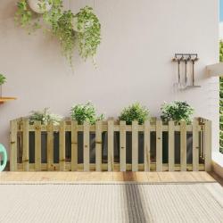 Lit surélevé de jardin design de clôture bois de pin imprégné alsavelo
