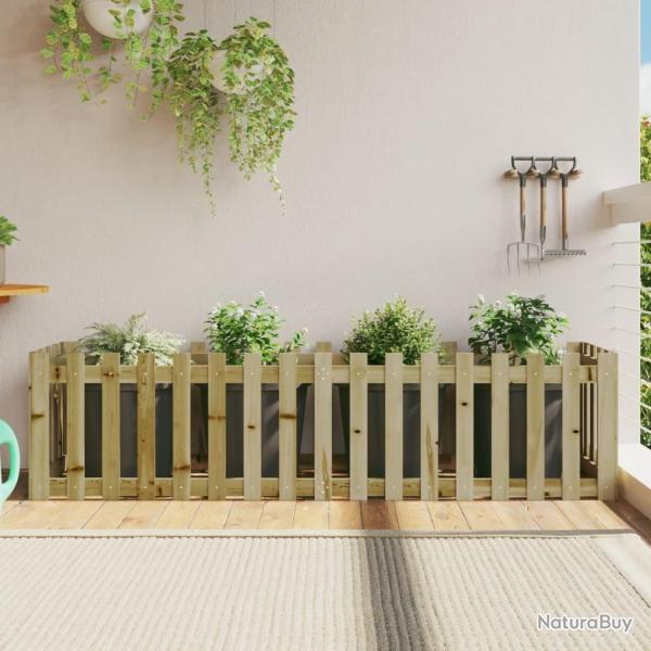 Lit surlev de jardin design de clture bois de pin imprgn alsavelo