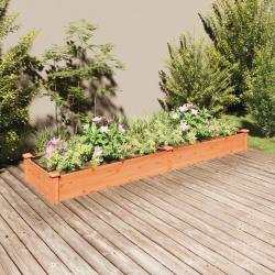 Lit surélevé de jardin doublure 240x60x25 cm bois massif sapin alsavelo