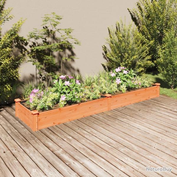 Lit surlev de jardin doublure 240x60x25 cm bois massif sapin alsavelo