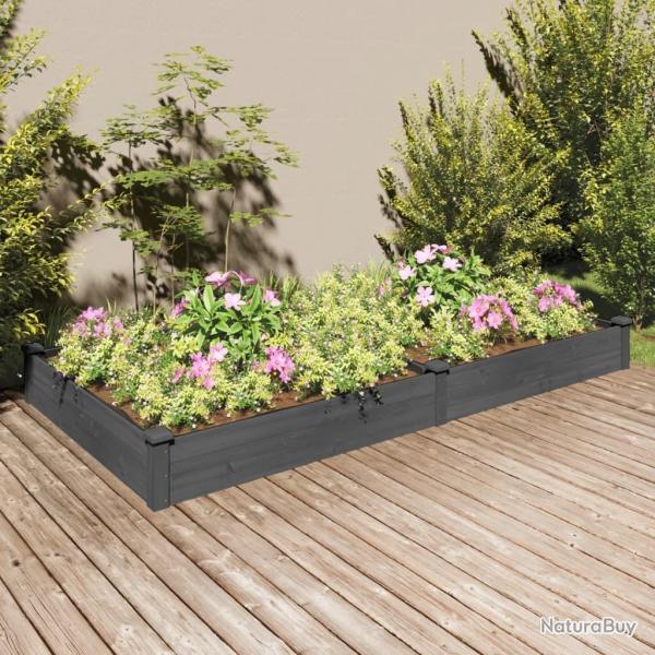Lit surlev de jardin doublure 240x120x25 cm bois massif sapin alsavelo
