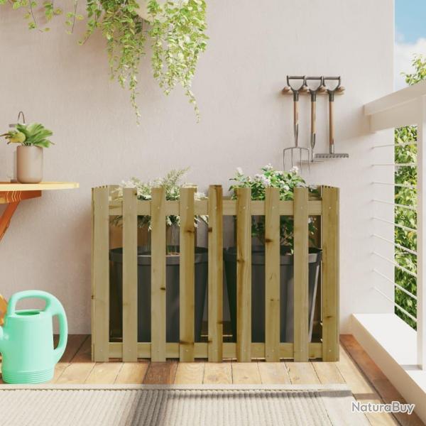 Lit surlev de jardin design de clture bois de pin imprgn alsavelo