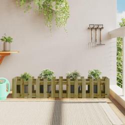 Lit surélevé de jardin design de clôture bois de pin imprégné alsavelo