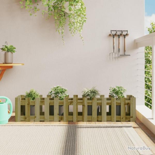 Lit surlev de jardin design de clture bois de pin imprgn alsavelo