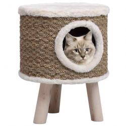 Maison pour chat avec pieds en bois 41 cm Herbiers marins alsavelo