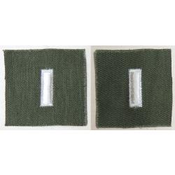 USA authentique collar patch First Lieutenant olive/drab 40/60 pour collection Ne pas porter