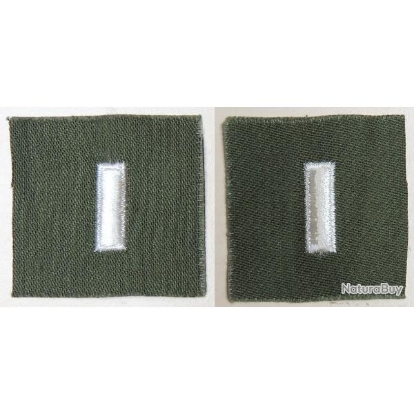 USA authentique collar patch First Lieutenant olive/drab 40/60 pour collection Ne pas porter