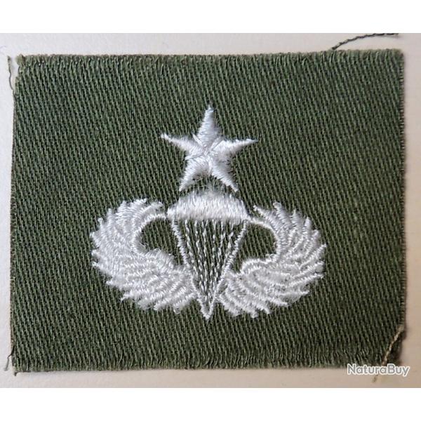 USA authentique collar patch PARA SENIOR Parachutiste olive/drab 40/60 pour collection Ne pas porter