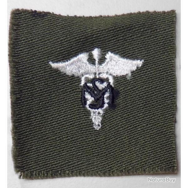 USA authentique collar patch Personnel Sanitaire SM olive/drab 40/60 pour collection Ne pas porter