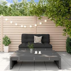 Salon de jardin 2 pcs gris bois massif de pin alsavelo