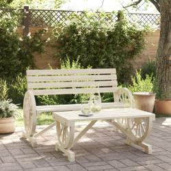 Salon de jardin 2 pcs bois de sapin massif