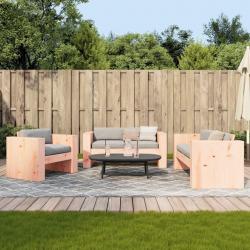 Salon de jardin 2 pcs bois massif douglas alsavelo