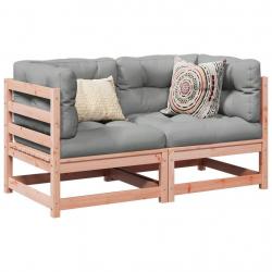 Salon de jardin 2 pcs et coussins bois massif sapin de douglas alsavelo