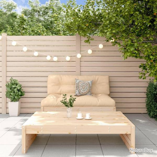 Salon de jardin 2 pcs avec coussins bois massif alsavelo