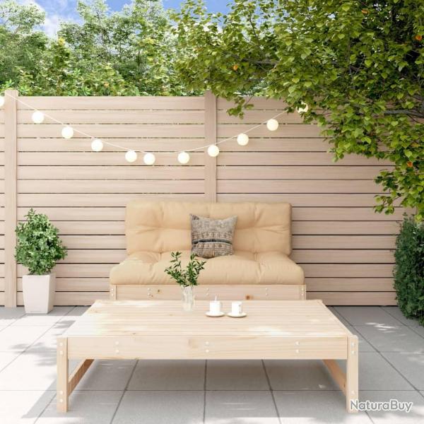 Salon de jardin 2 pcs avec coussins bois massif alsavelo