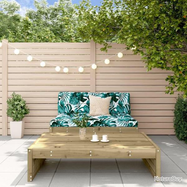 Salon de jardin 2 pcs avec coussins bois de pin imprgn alsavelo