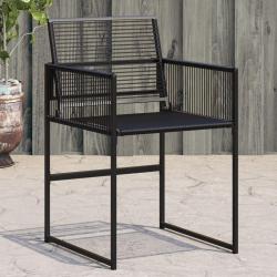 Chaises de jardin lot de 4 noir résine tressée alsavelo