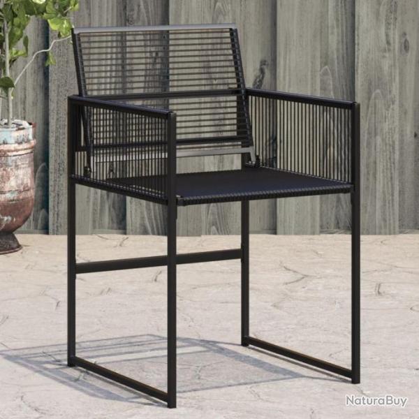 Chaises de jardin lot de 4 noir rsine tresse