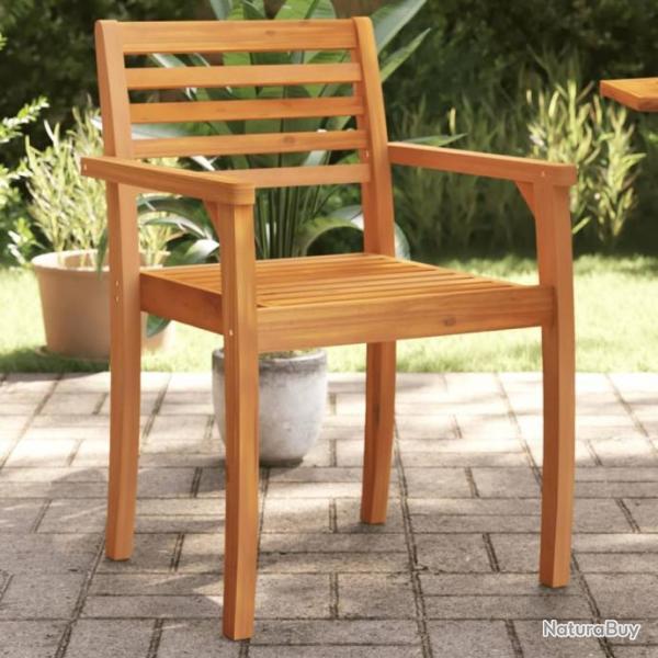 Chaises de jardin lot de 6 59x55x85 bois massif d'acacia