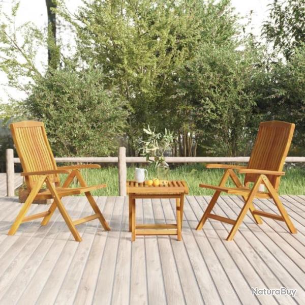 Salon de jardin 3 pcs bois de teck solide