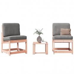 Salon de jardin 3 pcs bois massif douglas alsavelo