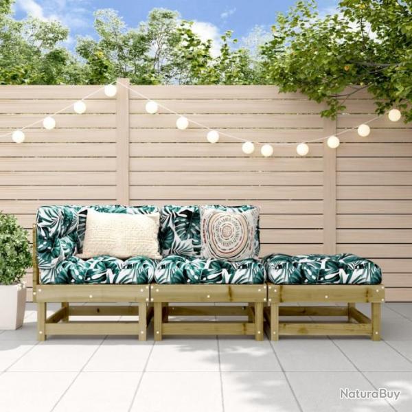 Salon de jardin 3 pcs bois de pin imprgn