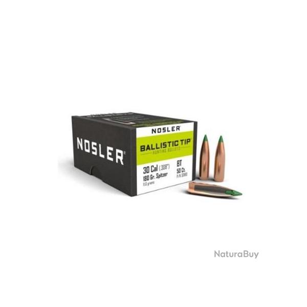 Ogives NOSLER Ballistic TIP cal.30 180grs x50