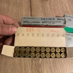 100 balles de carabine cal 5,6x50R MAG