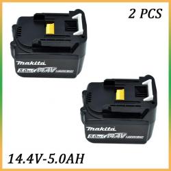 Batterie Compatible Makita BL1430 BL1415 BL1440 14.4V, Modele: 5.0Ah 2pcs