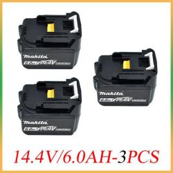 Batterie Compatible Makita BL1430 BL1415 BL1440 14.4V, Modele: 6.0Ah 3pcs