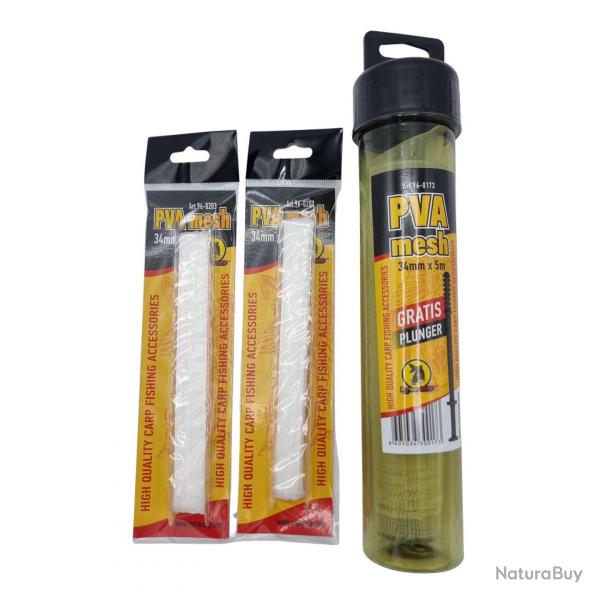 Pack Tube Pva 34mm 5m + 2 Recharge Extracarp